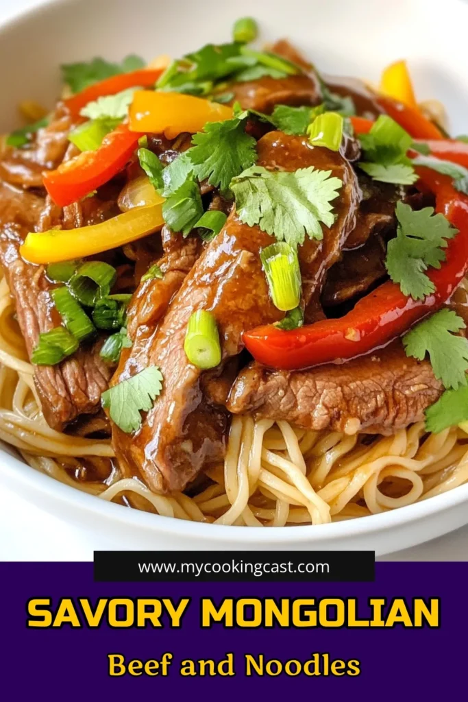 Indulge in this quick and delicious Mongolian beef noodles recipe that combines tender rice noodles with flank steak for a satisfying meal. This easy Mongolian beef dish is perfect for a weeknight dinner and features savory stir fry beef noodles that are bursting with flavor. Experience homemade Mongolian beef like never before! Save this recipe for a mouth-watering dinner tonight! #MongolianBeef #BeefNoodles #StirFry #EasyRecipes