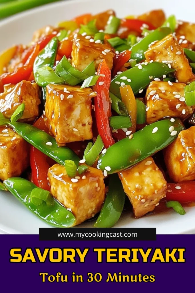 Discover the deliciousness of this Teriyaki Tofu Stir-Fry, a perfect vegan stir-fry recipe that is quick to prepare and packed with flavor. This healthy tofu dish features crispy tofu, vibrant veggies, and a savory teriyaki sauce, making it an ideal plant-based meal for busy weeknights. Try this quick tofu recipe for a nourishing dinner. Save this recipe for later! #TeriyakiTofu #VeganStirFry #HealthyTofu #PlantBasedMeals