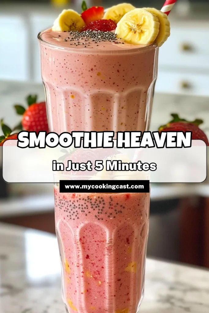 Looking for a delicious and nutritious start to your day? Try this strawberry banana oat smoothie! This healthy smoothie recipe is not only quick to make but also bursting with refreshing fruit flavors. Perfect for vegans and anyone seeking smoothie ideas, this quick breakfast smoothie combines fresh strawberries, ripe bananas, and rolled oats for a satisfying twist. Blend up this tasty treat and energize your morning! Save this recipe for later! #StrawberryBananaOatSmoothie #HealthySmoothieRecipe #VeganSmoothieIdeas #QuickBreakfastSmoothie