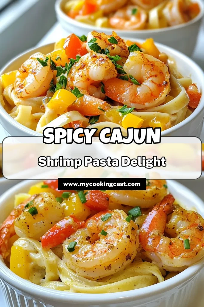 Elevate your dinner with this delicious Cajun Shrimp Alfredo Pasta! Featuring large shrimp coated in zesty Cajun seasoning and tossed with creamy Alfredo sauce, this Alfredo pasta recipe is pure comfort. Perfect for a weeknight meal, this creamy shrimp fettuccine is easy to make and full of flavor. Try this mouthwatering recipe and impress your guests tonight! Save now for quick reference later! #CajunShrimpPasta #ShrimpDinnerRecipes #AlfredoPastaRecipe #CreamyShrimpFettuccine