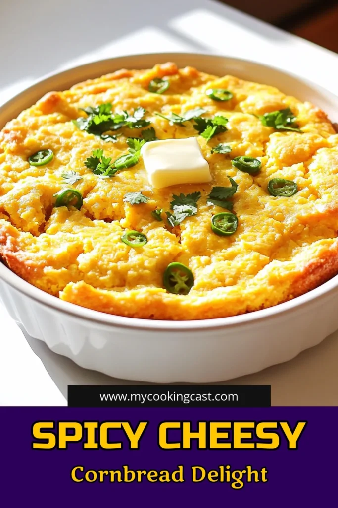 Savor the flavors of this delicious Jalapeño Cheddar Cornbread that's perfect for any gathering! This easy recipe combines sweet cornmeal with sharp cheddar and a kick of jalapeño for a mouthwatering side dish. Ready in just 35 minutes, it's ideal for chili nights or cozy dinners. Get the full recipe and elevate your baking game today! #CornbreadRecipe #JalapeñoCheddar #BakingIdeas #ComfortFood