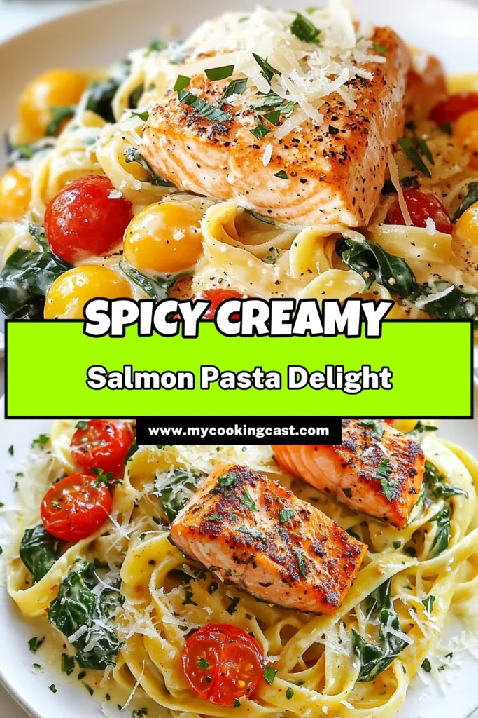 Indulge in a deliciously easy creamy Cajun salmon pasta that’s perfect for a quick salmon dinner! This creamy salmon fettuccine recipe combines tender salmon, rich heavy cream, and zesty Cajun seasoning for a delightful meal in just 30 minutes. Ideal for busy weeknights, this Cajun pasta recipe will have everyone coming back for seconds. Save this flavorful recipe for your next dinner! #CajunSalmonPasta #CreamyPasta #QuickDinner #EasyRecipes