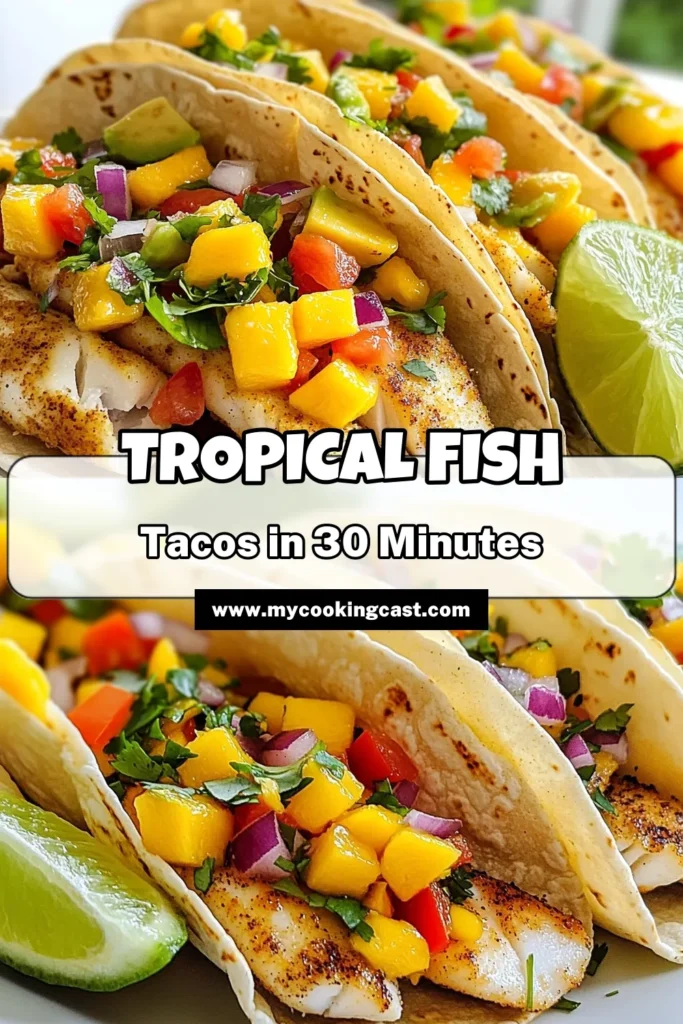 Discover the delightful taste of Mango Salsa Fish Tacos! This healthy fish taco recipe is not only easy to make but also packed with flavor. With fresh mango salsa and baked fish taco filling, these tacos are perfect for a quick weeknight dinner. Treat yourself and your family to this vibrant dish that’s sure to impress. Save this recipe for your next meal! #MangoSalsaFishTacos #HealthyFishTacos #EasyFishTacoIdeas #FreshMangoSalsa