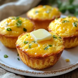 - 1 cup cornmeal - 1 cup all-purpose flour - 1 tablespoon baking powder - 1/2 teaspoon salt - 1/4 teaspoon cayenne pepper (optional for extra heat) - 1 cup shredded sharp cheddar cheese - 1/2 cup jalapeños, finely chopped (fresh or pickled) - 1/4 cup sugar - 1 cup buttermilk - 2 large eggs - 1/4 cup unsalted butter, melted Gather these ingredients before you start. The cornmeal gives a nice texture. Flour adds body, and baking powder helps the muffins rise. Salt enhances the flavors, while cayenne adds a kick if you choose. Sharp cheddar cheese makes every bite rich and cheesy. Jalapeños bring heat and depth. The sugar balances the savory notes, and buttermilk keeps the muffins moist. Eggs bind everything, and melted butter adds richness. You can customize the recipe by adding spices or trying different cheeses. This is a great way to make these muffins your own! {{ingredient_image_1}} First, I preheat my oven to 400°F (200°C). I prepare a muffin tin by lining it with paper liners or greasing it with cooking spray. This step helps the muffins come out easily after baking. Next, I grab a large mixing bowl and whisk together the dry ingredients. I add 1 cup of cornmeal, 1 cup of all-purpose flour, 1 tablespoon of baking powder, 1/2 teaspoon of salt, and 1/4 teaspoon of cayenne pepper if I want extra heat. This mixture gives the muffins their base flavor. Then, I stir in 1 cup of shredded sharp cheddar cheese and 1/2 cup of finely chopped jalapeños. I make sure they are well mixed into the dry ingredients for even flavor. Now, I take a separate bowl and combine the wet ingredients. I add 1/4 cup of sugar, 1 cup of buttermilk, 2 large eggs, and 1/4 cup of melted unsalted butter. I whisk this mixture until it is smooth and well mixed. Next, I pour the wet ingredients into the bowl with the dry mix. I gently fold the two together with a spatula. I am careful not to overmix. It’s okay if there are a few lumps; this helps keep the muffins light. After mixing, I divide the batter into the prepared muffin cups. I fill each cup about 2/3 full. This gives the muffins room to rise. I then place the muffin tin in the preheated oven and bake for 15-20 minutes. I check for doneness by inserting a toothpick into the center of a muffin. If it comes out clean, the muffins are ready. Once baked, I allow the muffins to cool in the tin for 5 minutes. Then, I transfer them to a wire rack to cool completely. These steps ensure my Jalapeño Cheddar Cornbread Muffins turn out perfectly every time! To make perfect Jalapeño Cheddar Cornbread Muffins, avoid overmixing the batter. When you mix too much, the muffins can turn tough. Just fold the wet and dry ingredients until you see no dry flour. It's fine if there are a few lumps. The right oven temperature is key for even cooking. Preheat your oven to 400°F (200°C). This heat ensures that the muffins rise properly. Bake them for 15 to 20 minutes. Check doneness using a toothpick. It should come out clean when inserted in the center. Pair your muffins with warm butter for a rich flavor. You can also add a sprinkle of fresh cilantro on top for a burst of color. For a charming presentation, place the muffins in a basket lined with a cloth. This adds a rustic touch and keeps them warm. You might also serve them with chili or soup for a tasty meal. Enjoy! Pro Tips Use Fresh Jalapeños: For the best flavor and heat, opt for fresh jalapeños. If you prefer a milder taste, remove the seeds and membranes before chopping. Don't Overmix: When combining the wet and dry ingredients, mix until just combined. Overmixing can lead to dense muffins, so a few lumps are perfectly fine! Experiment with Cheese: While sharp cheddar adds a great flavor, feel free to mix in other cheeses like pepper jack or queso blanco for a unique twist. Storage Tips: Store leftover muffins in an airtight container at room temperature for up to 3 days, or freeze them for up to 3 months for a quick snack anytime! {{image_2}} To make your jalapeño cheddar cornbread muffins even better, try adding spices. A pinch of smoked paprika can give a warm, rich flavor. If you like heat, add more cayenne pepper. You can also toss in garlic powder for a savory touch. Think about adding other ingredients too. Finely chopped bell peppers add color and sweetness. You might even mix in corn kernels for extra texture. Fresh herbs like cilantro or chives can brighten the muffins. These small changes can make a big difference. If you need gluten-free options, you can swap all-purpose flour with a gluten-free blend. Make sure it has xantham gum to help with texture. You can also use corn flour for a more corn-forward taste. For a vegan version, replace buttermilk with plant-based milk and vinegar. Use flax eggs instead of regular eggs. Mix one tablespoon of ground flaxseed with three tablespoons of water. Let it sit for a few minutes until it thickens. These adjustments keep the muffins tasty and friendly for all diets. To keep your muffins fresh, let them cool completely. Place them in an airtight container. This helps maintain moisture and flavor. You can also use a resealable plastic bag. Store them at room temperature for up to three days. If you want to keep them longer, freeze them. Wrap each muffin in plastic wrap, then place them in a freezer bag. This way, they can last for up to three months. When it's time to enjoy your leftover muffins, you want them warm and soft. The best method is to use an oven. Preheat your oven to 350°F (175°C). Place the muffins on a baking sheet and heat for about 10 minutes. This keeps them fluffy. You can also use a microwave for quick reheating. Just heat them for 15-20 seconds. Be careful not to overheat, or they might dry out. Enjoy your delicious muffins warm! Yes, you can use fresh jalapeños! They bring a bright, crisp flavor. Just chop them finely. Fresh jalapeños will give your muffins a nice crunch. The heat level may vary, so taste a piece first. If you want more spice, add a few more. If you prefer less heat, use fewer jalapeños. To keep your muffins moist, use buttermilk. It adds richness and texture. Avoid overmixing the batter; this can make them dry. Mix just until combined. Also, do not skip the melted butter; it adds flavor and moisture. Baking at the right temperature is key. Make sure your oven is preheated to 400°F (200°C). To check if your muffins are done, use a toothpick. Insert it into the center of one muffin. If it comes out clean, they are ready. Look for a golden-brown top. The muffins should spring back when lightly pressed. Keep an eye on them starting at 15 minutes of baking time. You now have all the tools to make delicious Jalapeño Cheddar Cornbread Muffins. We covered the ingredients, step-by-step instructions, and tips for perfect baking. You can also explore various flavor options and effective storage methods. Remember, the key is to mix well and keep an eye on baking times. You can impress family and friends with these muffins. Experiment with spices and cheese to make them your own. Dive in, and enjoy a tasty treat that's sure to please!