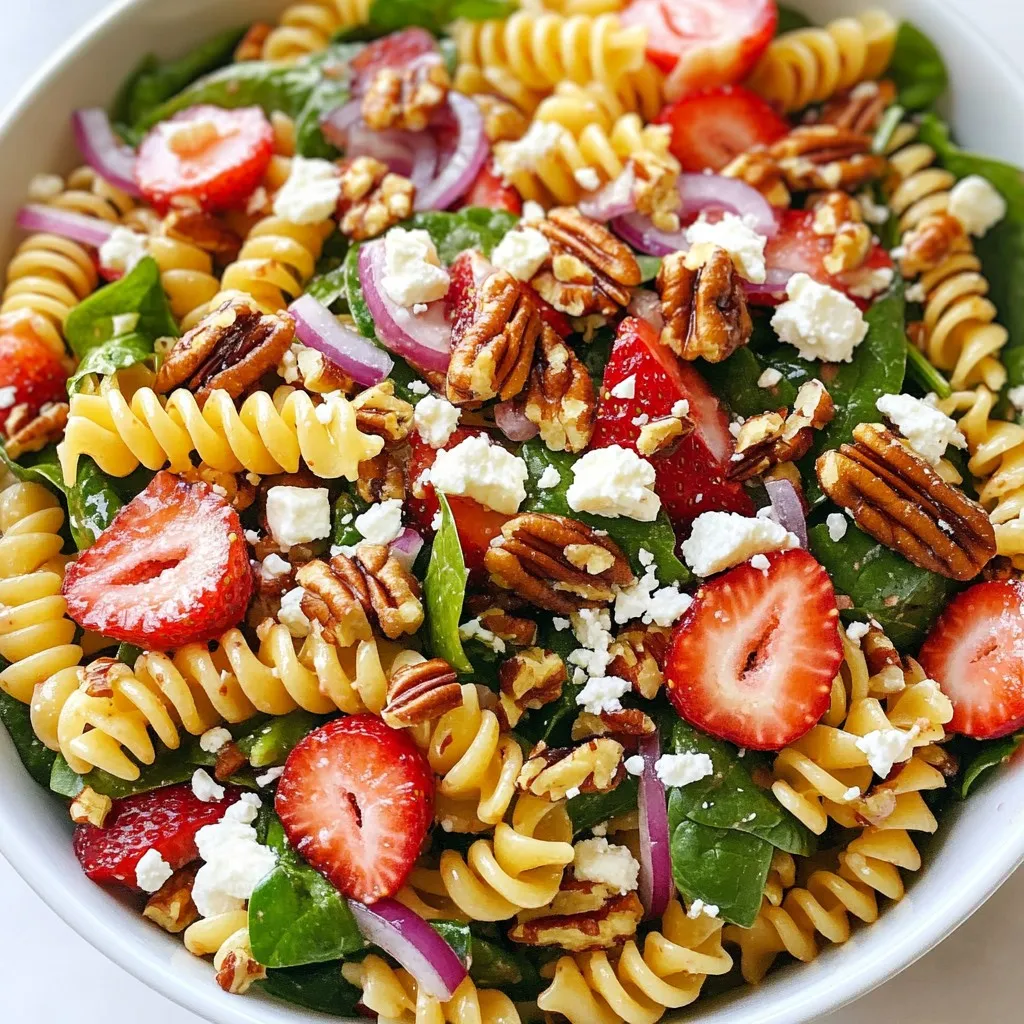 Strawberry Spinach Pasta Salad Quick and Delicious Meal