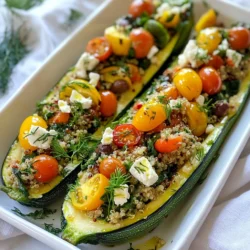Greek Stuffed Zucchini Boats Flavorful and Healthy Dish