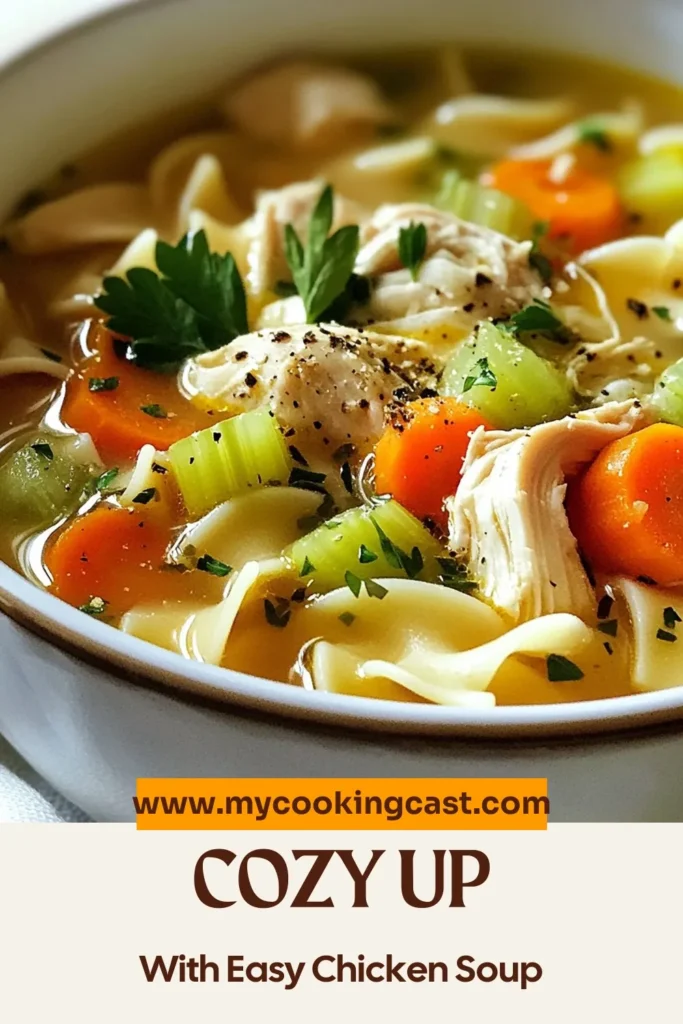 Warm up with this delicious Light Chicken Penicillin Soup! A healthy chicken soup recipe perfect for any day, this easy homemade soup is full of flavor with tender chicken, fresh veggies, and a hint of lemon. Enjoy this light chicken noodle soup that's both comforting and nutritious. Don’t miss out on this wholesome dish—save this recipe now for a quick weeknight dinner! #ChickenPenicillinSoup #HealthyChickenSoupRecipe #EasyHomemadeSoup #LemonChickenSoup