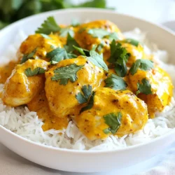 To make slow cooker butter chicken, you need these key ingredients: - 2 lbs (900g) boneless, skinless chicken thighs, cut into bite-sized pieces - 1 large onion, finely chopped - 4 cloves garlic, minced - 1-inch piece of ginger, grated - 1 can (15 oz) crushed tomatoes - 1 cup (240ml) coconut milk - 6 tablespoons unsalted butter - 2 tablespoons garam masala - 1 tablespoon ground cumin - 1 tablespoon ground coriander - 1 teaspoon turmeric - 1 teaspoon chili powder (adjust to taste) - Salt and pepper to taste - Fresh cilantro for garnish - Cooked basmati rice or naan for serving I recommend using a kitchen scale for accuracy. The chicken should weigh 2 lbs. Use a large onion, about the size of your fist. For garlic, 4 cloves are just right. Use a 1-inch piece of ginger, which gives great flavor. The crushed tomatoes come in a 15 oz can. Coconut milk should be 1 cup, or 240ml. Butter is measured in tablespoons, and you'll need 6. For spices, tablespoons and teaspoons work well. If you need a dairy-free option, swap the butter for coconut oil. For a lower-fat version, you can use skinless chicken breasts instead of thighs. If you're avoiding coconut, use almond milk or vegetable broth. For a nut-free version, just skip any nut ingredients. Adjust the spices to your taste, especially the chili powder for heat. {{ingredient_image_1}} First, gather all your ingredients. You need chicken, onions, garlic, and spices. Chop the onion finely and mince the garlic. Grate the ginger and set it aside. Cut the chicken thighs into bite-sized pieces. This helps them cook evenly. In the slow cooker, add the chopped onion, minced garlic, and grated ginger. Mix these well so the flavors combine. Next, place the chicken pieces on top of the onion mix. Season with salt and pepper to taste. In a separate bowl, mix the crushed tomatoes, coconut milk, and butter. Add the spices: garam masala, cumin, coriander, turmeric, and chili powder. Stir until well blended. Pour this sauce over the chicken in the slow cooker. Cover the slow cooker. Set it to low heat for 6-8 hours or high heat for 4-5 hours. The chicken should be tender and fully cooked. After cooking, taste the sauce. Adjust the seasoning if needed. For a thicker sauce, blend part of it and return it to the slow cooker. Right before serving, you can stir in some extra butter for richness. Serve hot over basmati rice or with naan. Don't forget to garnish with fresh cilantro! Make sure to cut the chicken into uniform pieces. This step ensures even cooking. If you want a milder dish, reduce the chili powder. You can also add more spices if you like it spicy. For the best flavor, let it cook for the full time. This gives the spices a chance to shine. Lastly, serve this dish right away for the best taste. Enjoy your meal! To make your butter chicken even better, use fresh spices. Fresh spices have more flavor than old ones. You can also toast them lightly in a pan. This brings out their natural oils and aromas. Adding a bit more ginger and garlic boosts the taste, too. Try to use full-fat coconut milk for a creamier sauce. If you want more heat, add extra chili powder or fresh chili peppers. Fresh cilantro adds a nice touch when serving. One common mistake is not seasoning enough. Always taste your dish before serving. Another error is cooking the chicken too long. Overcooked chicken can turn dry. Make sure to use a timer for the cooking time. Don’t skip blending part of the sauce if you want it thicker. Lastly, don’t forget the butter at the end. It gives a rich taste that makes the dish shine. This butter chicken is great for meal prep. You can make it a day ahead. Just store it in the fridge overnight. The flavors deepen as it sits. Reheat it gently on the stove before serving. If you want to freeze it, cool it first. Store it in airtight containers. It can last for up to three months in the freezer. When ready to eat, thaw in the fridge and then reheat on low heat. Pro Tips Use Fresh Spices: For the best flavor, use fresh spices instead of pre-ground. Toast them lightly before adding to the dish for an extra depth of flavor. Marinate the Chicken: If time allows, marinate the chicken in yogurt and spices for a few hours or overnight to enhance tenderness and flavor. Adjust Spice Level: Modify the amount of chili powder according to your heat preference. Start with less and add more as needed during cooking. Thicken the Sauce: For a thicker sauce, blend a portion of the butter chicken after cooking and mix it back in. This will create a creamy texture. {{image_2}} You can change the heat in butter chicken easily. Start with one teaspoon of chili powder. Taste the dish as it cooks. If you want more heat, add more chili powder. For a milder flavor, use less or skip it. You can also add a pinch of cayenne pepper for extra spice. Adjust to fit your taste! You can swap some ingredients if needed. For example, use chicken breast instead of thighs for a leaner dish. If you want a dairy-free option, use a plant-based butter. Instead of coconut milk, almond milk can work too. If you don’t have garam masala, mix equal parts of cumin, coriander, and ground cinnamon. These swaps can keep the flavor while meeting your needs. Butter chicken pairs well with many sides. Serve it over fluffy basmati rice for a classic dish. You can also enjoy it with warm naan for dipping. For a fresh touch, add a side salad with cucumbers and tomatoes. If you like, include a yogurt sauce to cool the spice. These options can enhance your meal and make it even more enjoyable. After enjoying your slow cooker butter chicken, let it cool. Once cool, transfer the leftovers to an airtight container. Store it in the fridge for up to 3 days. This keeps the chicken moist and tasty. To freeze the butter chicken, use a freezer-safe container. You can store it for up to 3 months. Make sure to leave some space in the container. The sauce may expand when frozen. Label the container with the date for easy reference. When you are ready to enjoy the leftovers, take them out of the fridge or freezer. For fridge leftovers, heat in a saucepan over medium heat. Stir until warmed through. If frozen, thaw in the fridge overnight. Then reheat as mentioned. You can also use the microwave. Just heat in short bursts to avoid overcooking. To thicken the sauce, blend part of it. Use an immersion blender or regular blender. This makes the sauce smooth and creamy. You can also add a bit of cornstarch mixed with water. Stir this mixture in and let it cook for a few minutes. This will help it thicken without changing the flavor. Yes, you can use chicken breast. Just remember, breasts cook faster than thighs. They may dry out if overcooked. Keep an eye on the cooking time. If using breasts, check them after about 3-4 hours on high heat. If you want tender meat, thighs are still the best choice. The chicken is done when it reaches an internal temperature of 165°F (75°C). You can use a meat thermometer to check. The meat should be tender and easy to shred with a fork. If it is still tough, let it cook longer. Butter chicken pairs well with basmati rice or naan. You can also serve it with a simple salad or roasted vegetables. For extra flavor, add some yogurt or raita on the side. This helps balance the rich sauce. Yes, this recipe is great for meal prep. You can make it ahead and store it in the fridge for up to 4 days. Just reheat it on the stove or in the microwave. It also freezes well for up to 3 months. Just store it in an airtight container. You’ve learned how to create a delicious meal from start to finish. We covered essential ingredients, preparation steps, and cooking tips. We explored variations to customize the dish and storage methods to keep leftovers fresh. Remember, cooking is an art. Don’t hesitate to make it your own. Experiment with flavors and find your favorite way to enjoy this recipe. Enjoy your cooking journey and impress your friends and family with your tasty dish!