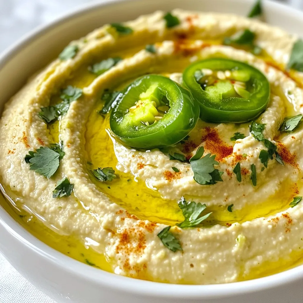 Jalapeño Lime Hummus Tasty and Simple Recipe
